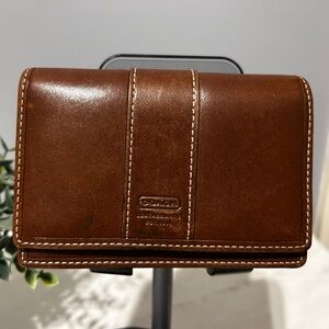 Coach Rich Brown Leather Wallet